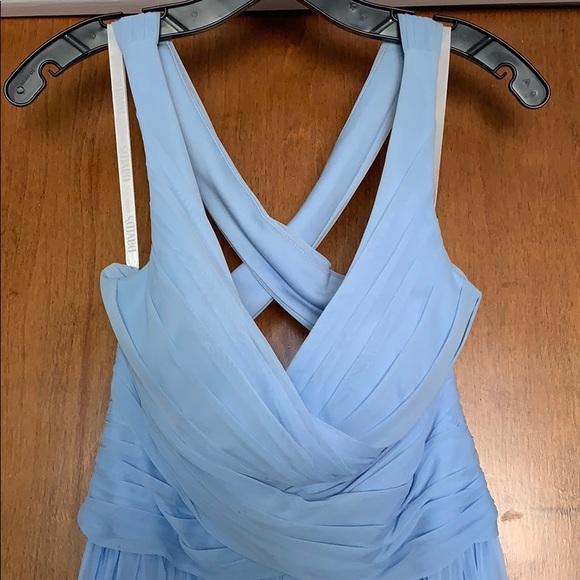 Light blue short crisscross back dress - Picture 2 of 4